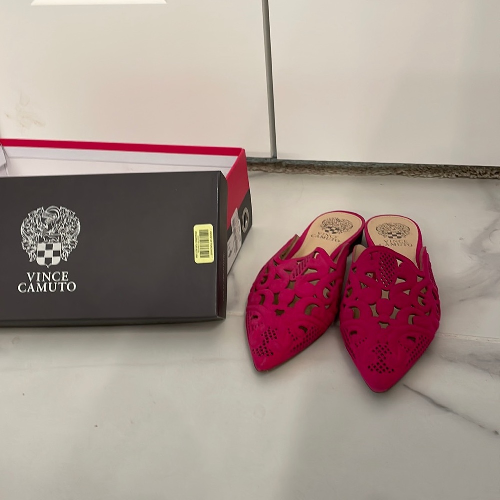 Vince Camuto Mules Hot Pink Size 6. Only wore twice.
